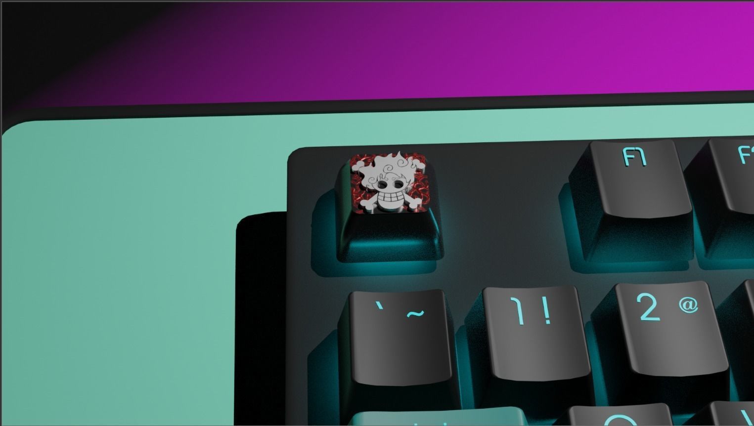 keycap one piece Free 3D print model_4