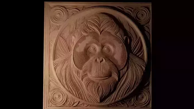 Orangutan CNC 3d Print High Relief Sand Casting