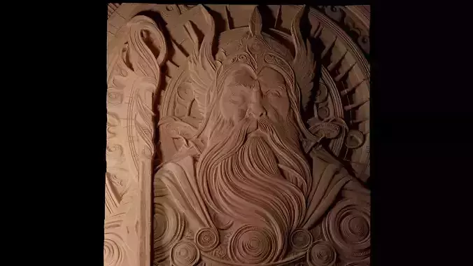Odin CNC 3d Print High Relief Sand Casting