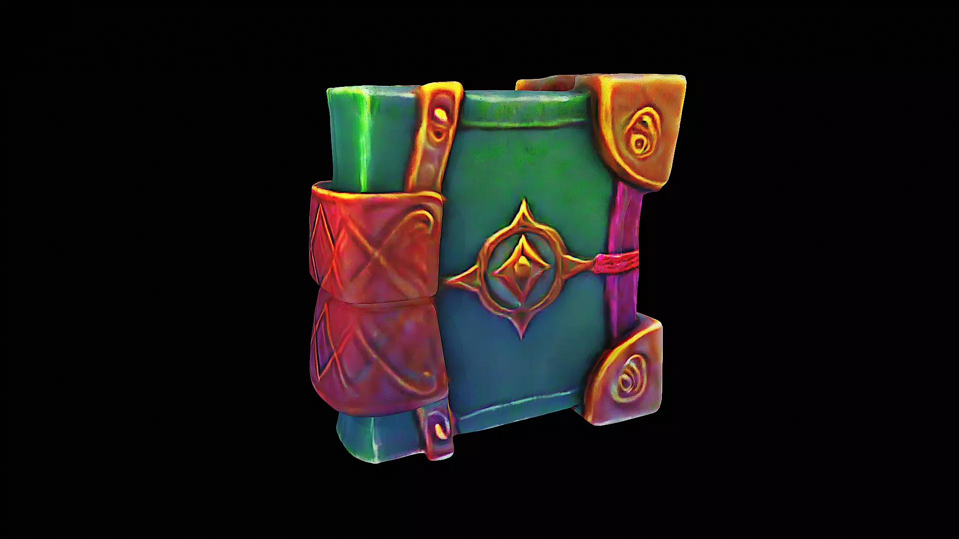 stylized book 3D model_0
