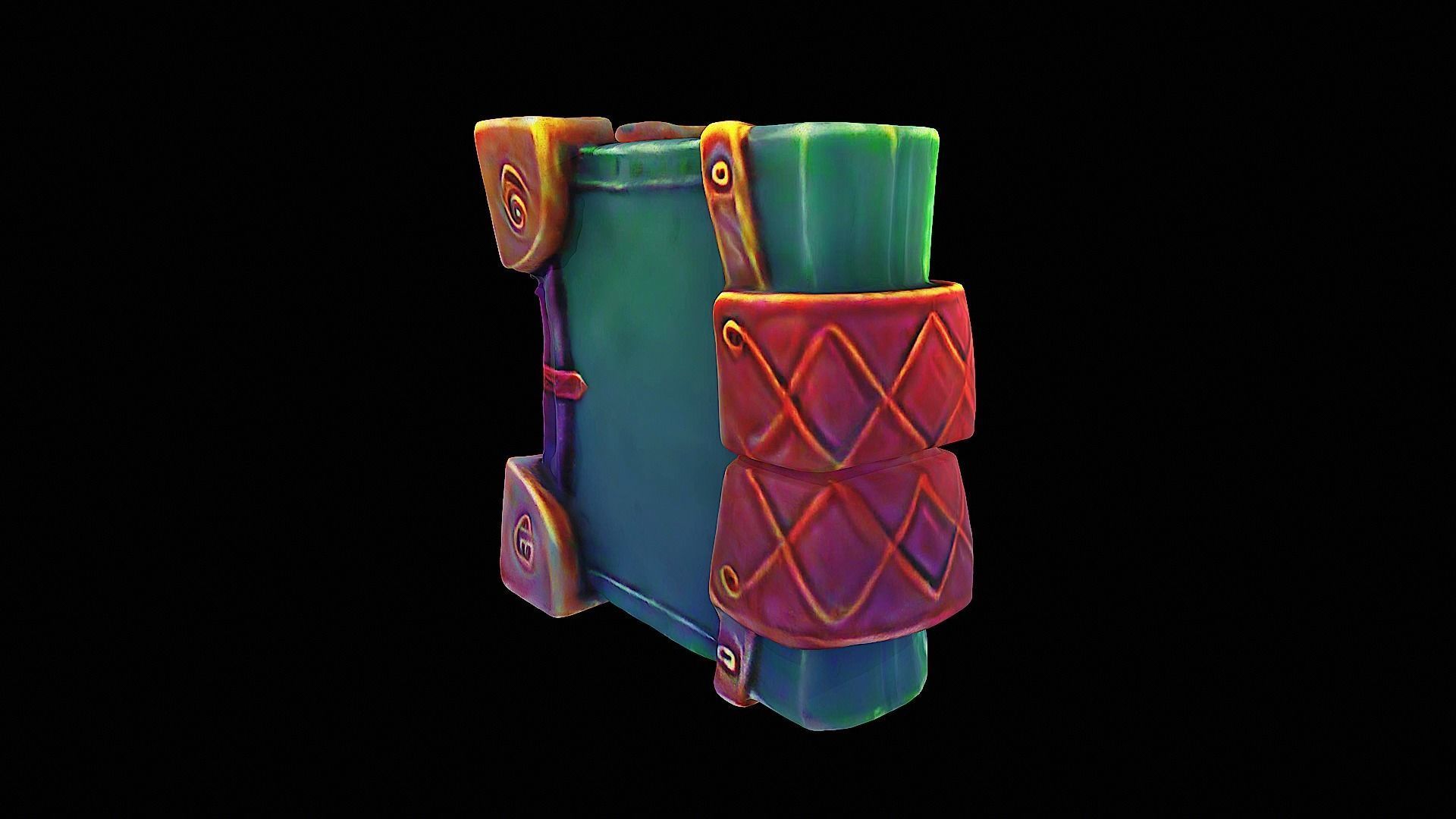 stylized book 3D model_2