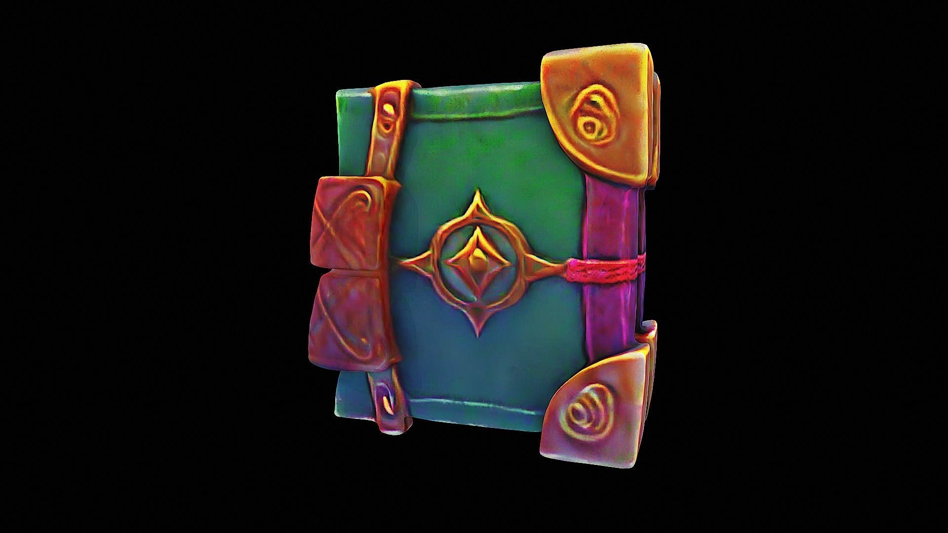 stylized book 3D model_5