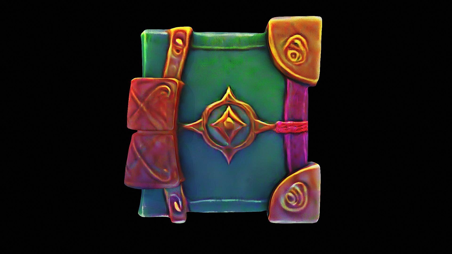 stylized book 3D model_6