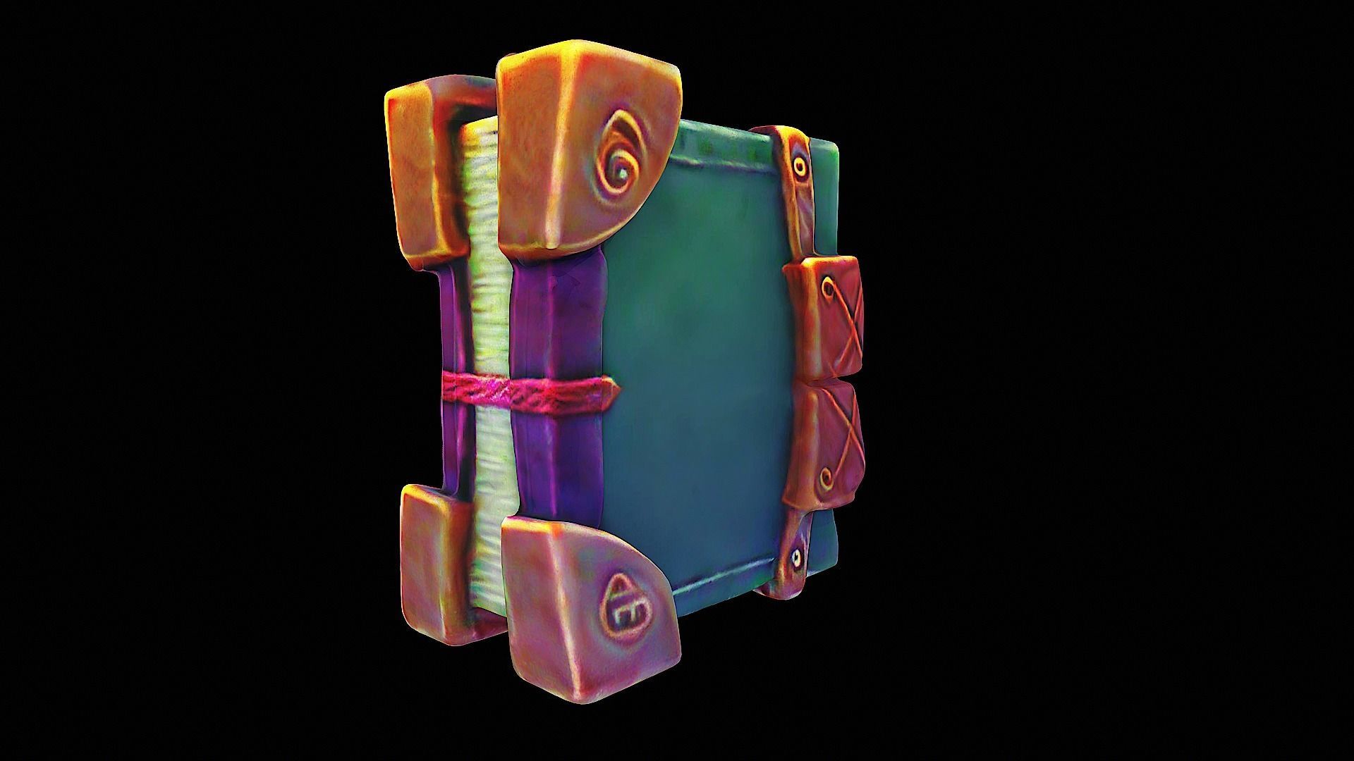 stylized book 3D model_4