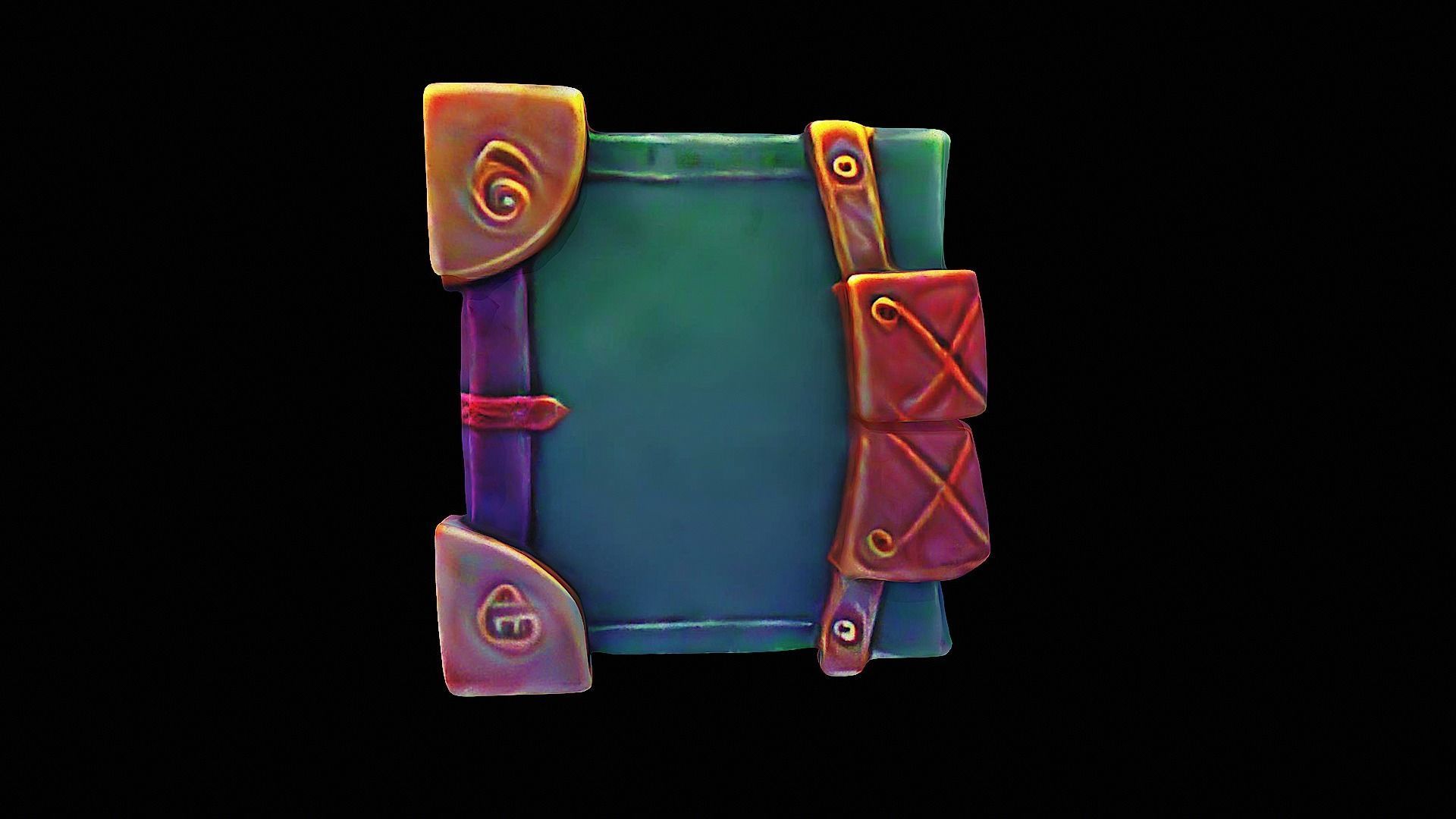 stylized book 3D model_3