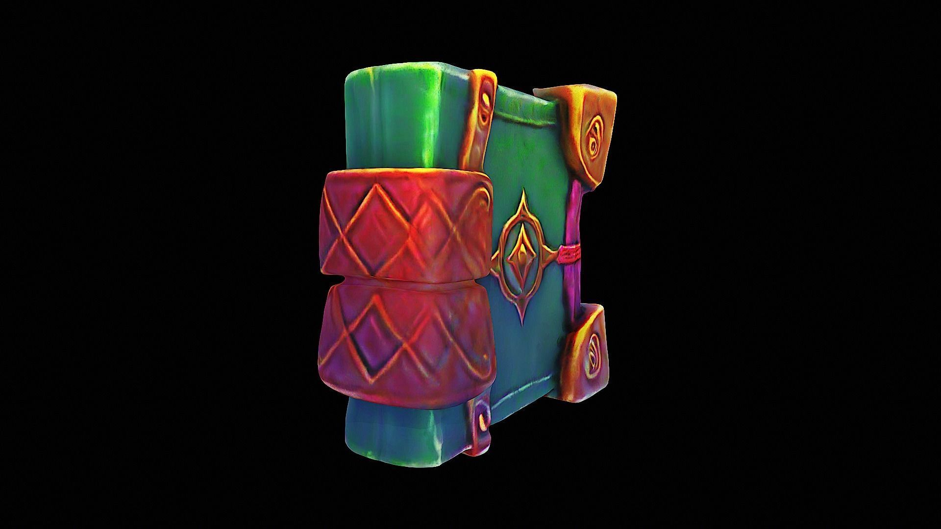 stylized book 3D model_1
