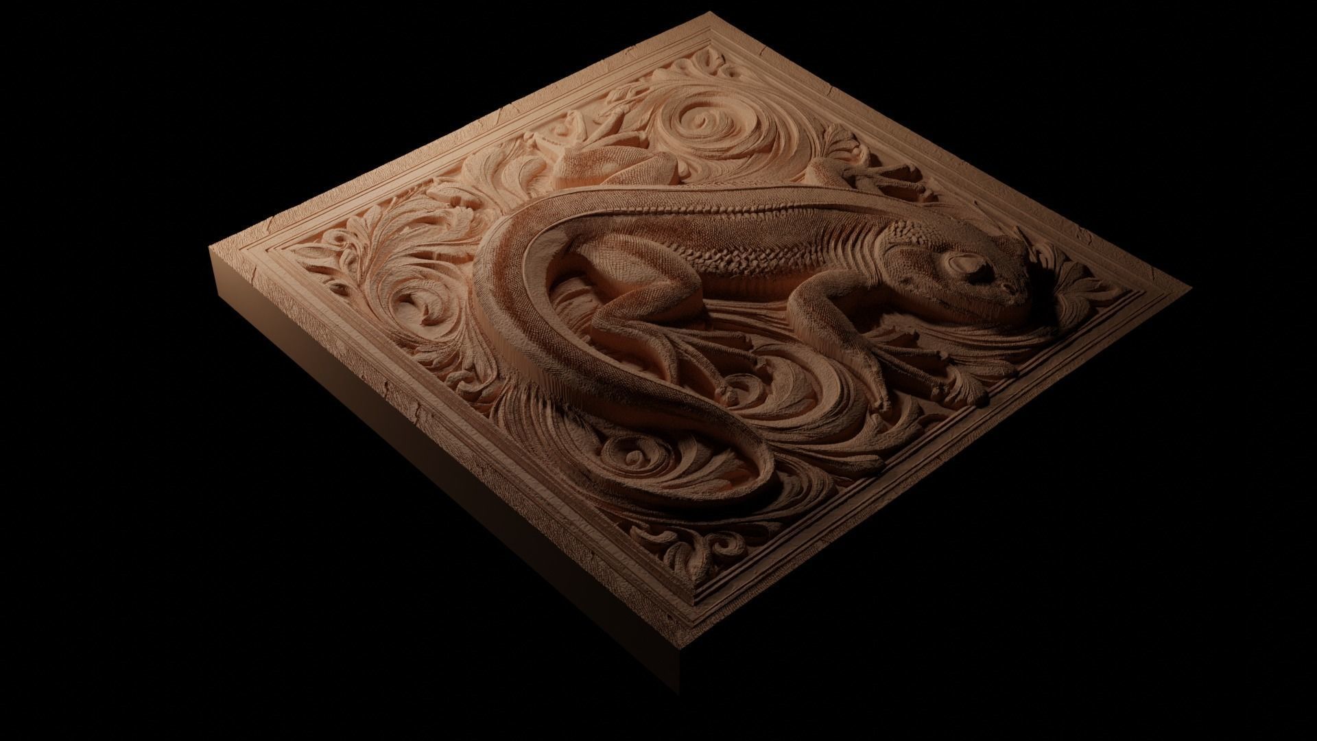 Newt CNC 3d Print High Relief Sand Casting 3D print model_1