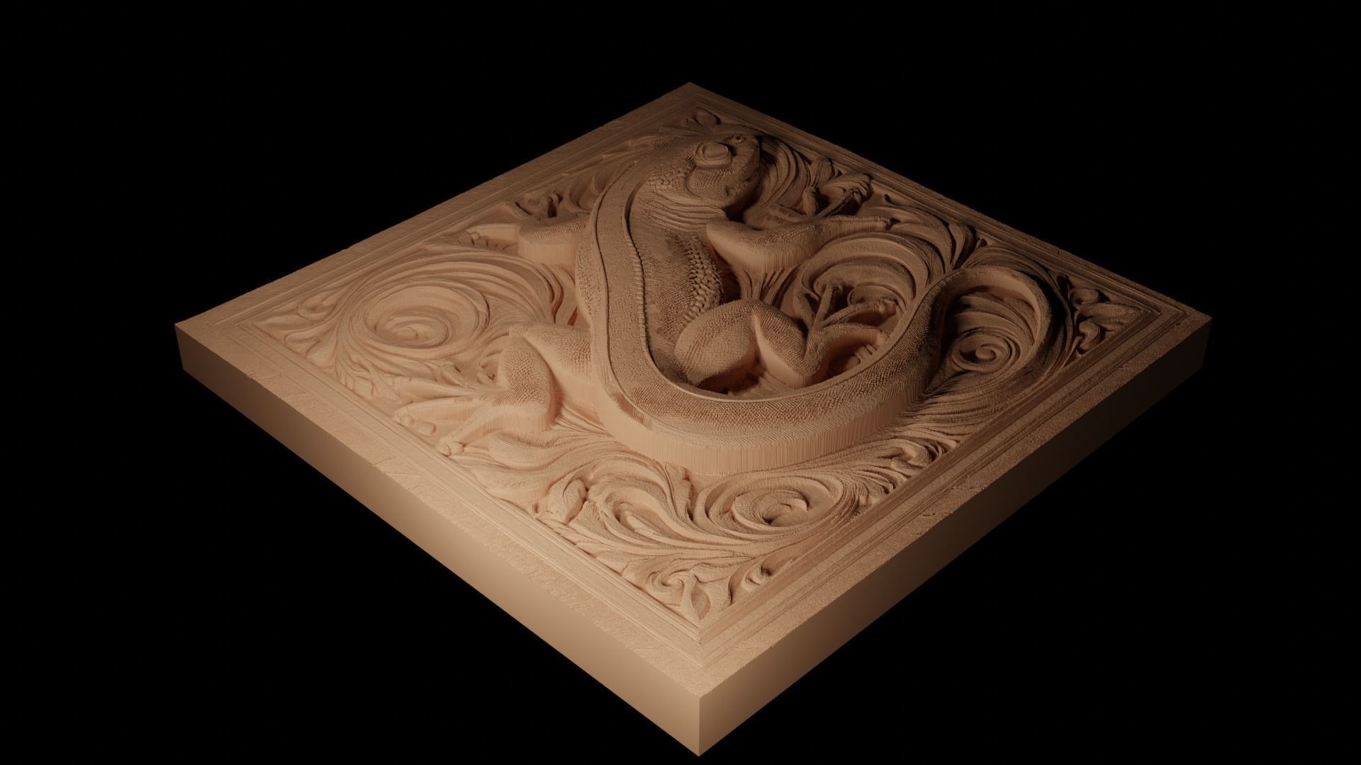 Newt CNC 3d Print High Relief Sand Casting 3D print model_2