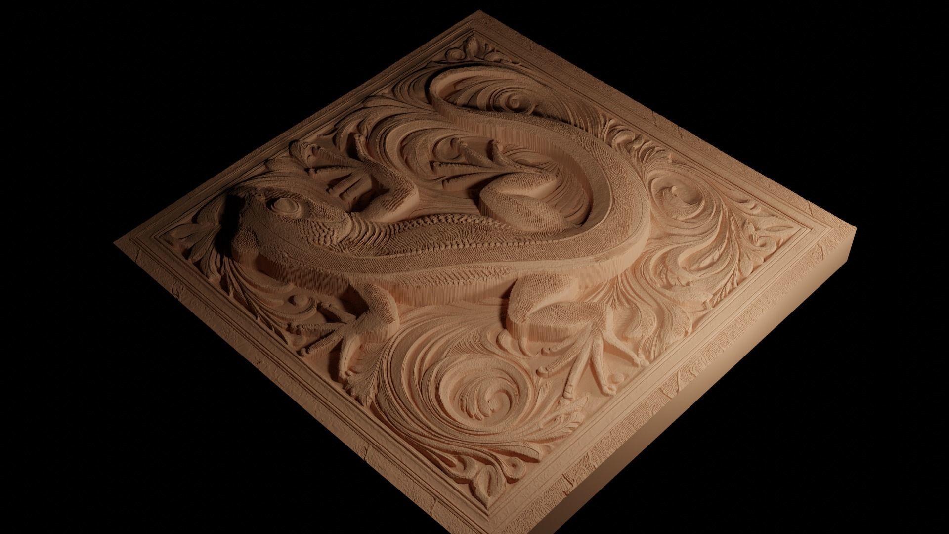Newt CNC 3d Print High Relief Sand Casting 3D print model_4