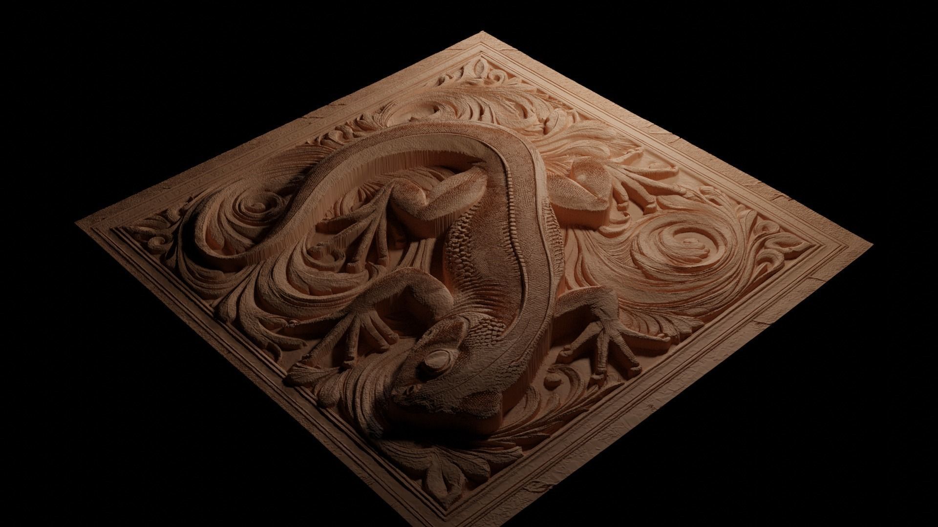 Newt CNC 3d Print High Relief Sand Casting 3D print model_3