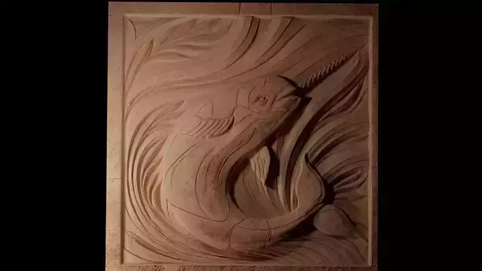 Narwhal CNC 3d Print High Relief Sand Casting