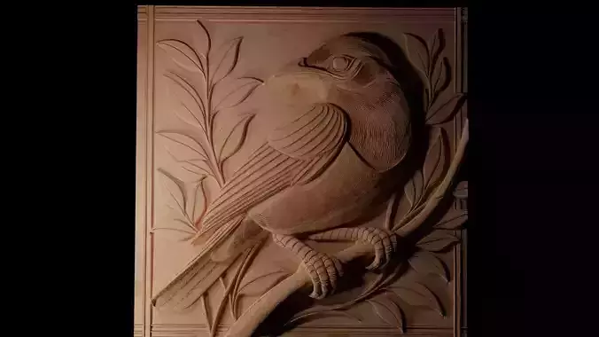 Mynah Bird CNC 3d Print High Relief Sand Casting 3D print model