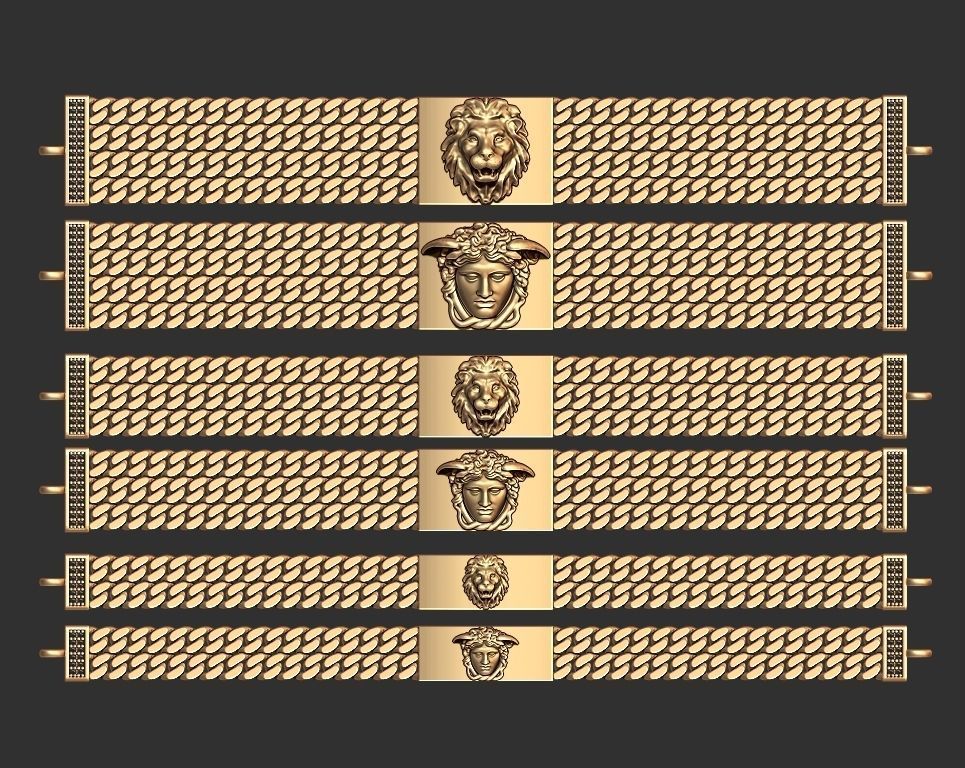 Gourmet Bracelet Chain 3D print model_1