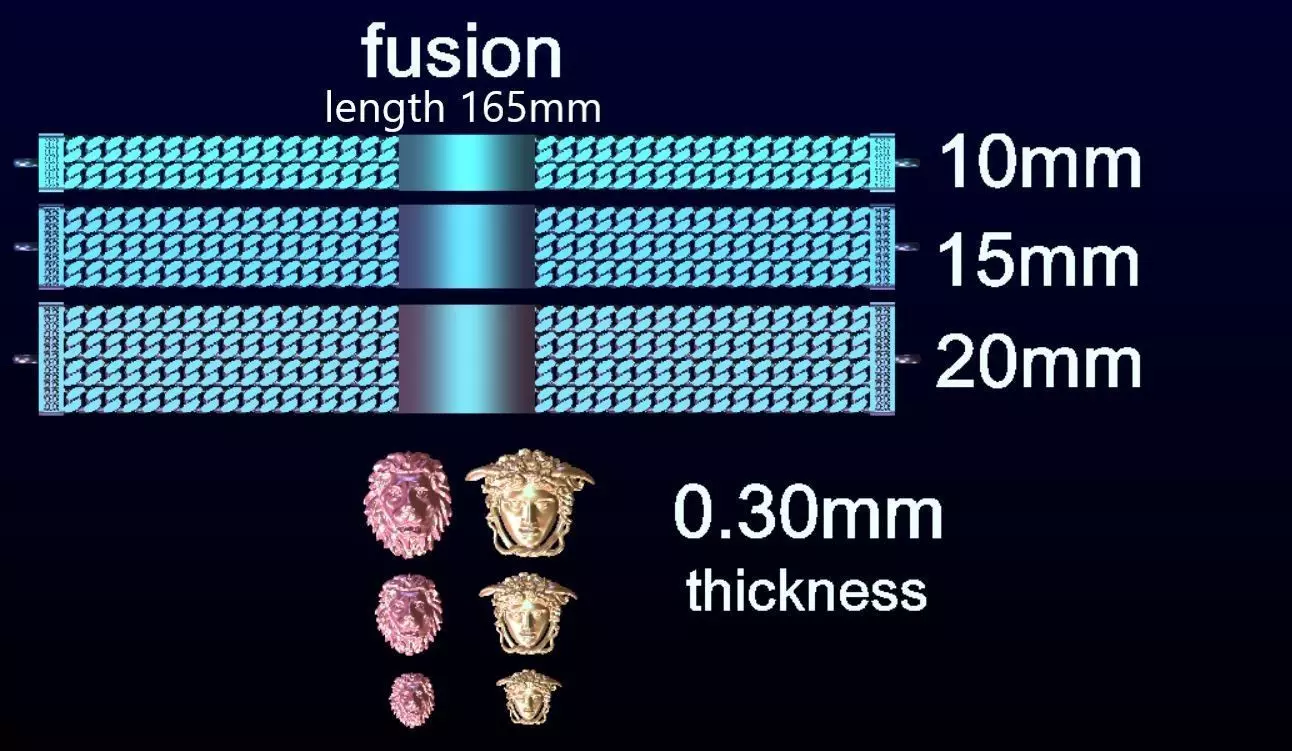 Gourmet Bracelet Chain 3D print model_0