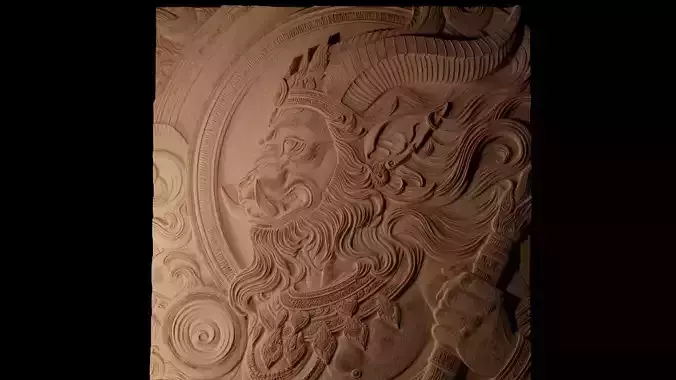 Mokele-Mbembe CNC 3d Print High Relief Sand Casting