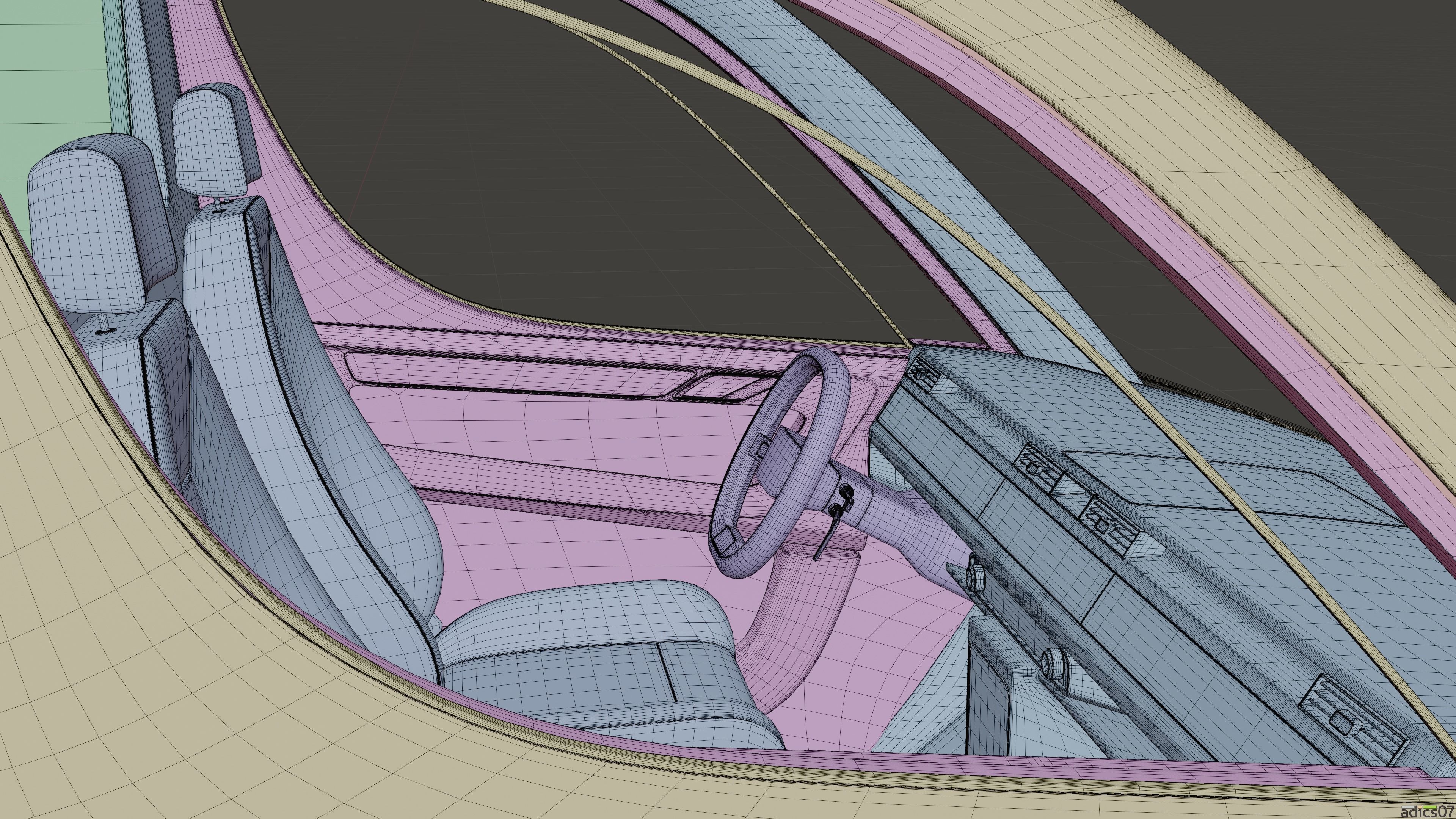 Aergia CargoVan and Aergia FlatBed original utility vehicles 3D model_36