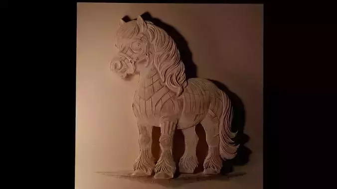 Miniature Horse CNC 3d Print High Relief Sand Casting