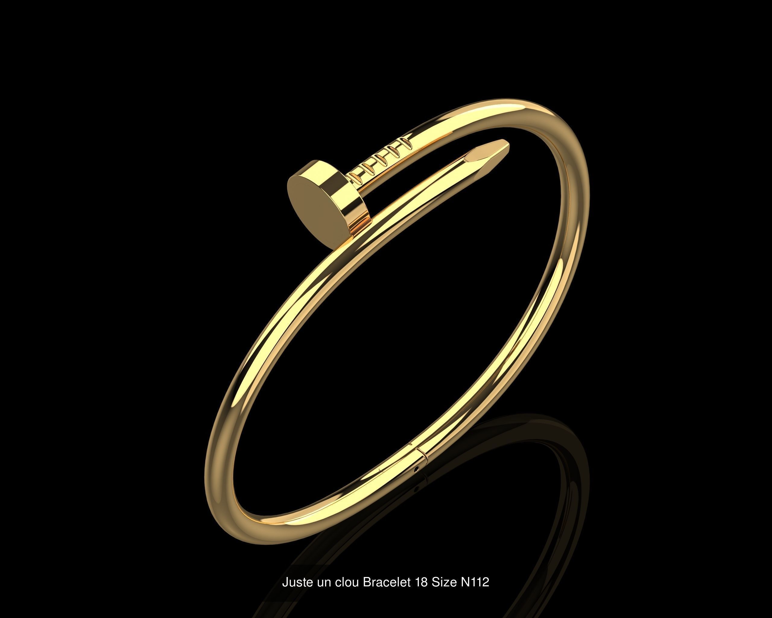 Juste un clou Bracelets in different sizes 15 to 21 3D Model Collection_13