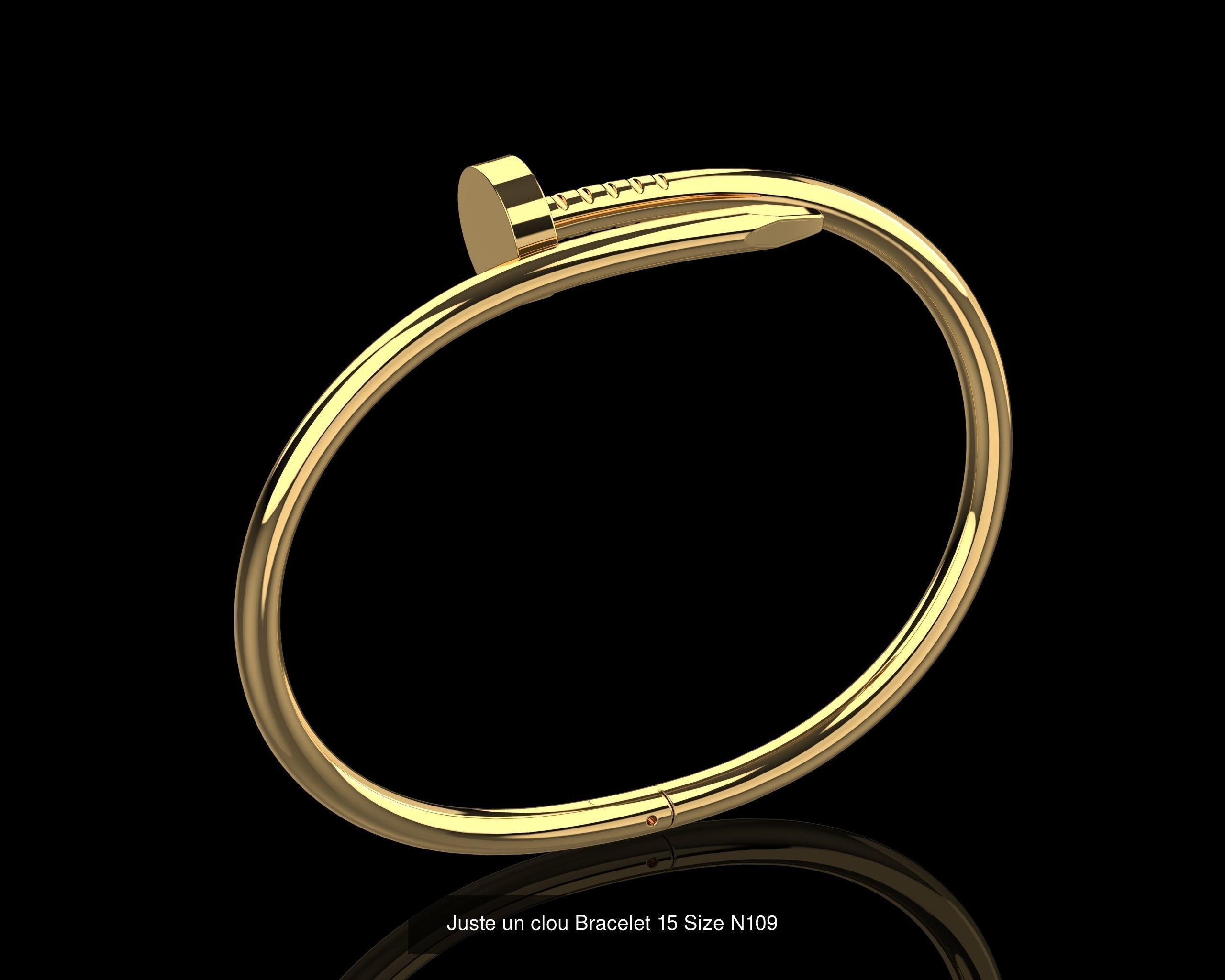 Juste un clou Bracelets in different sizes 15 to 21 3D Model Collection_12