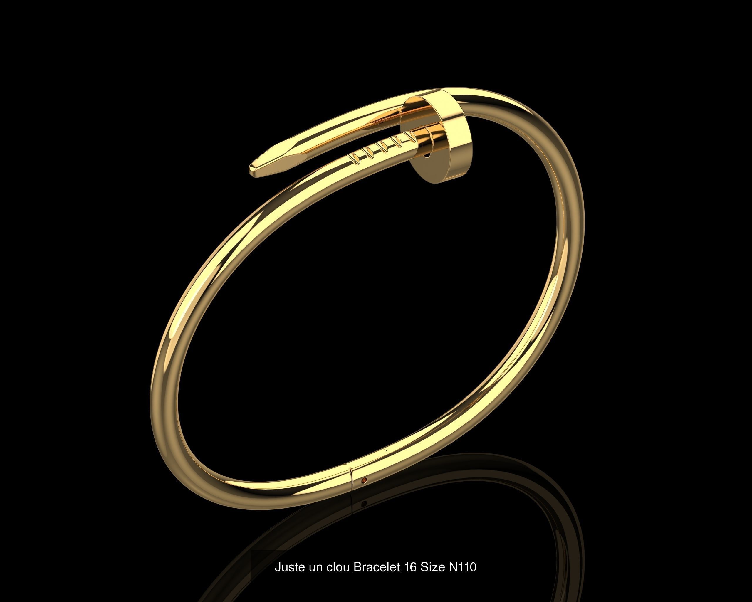 Juste un clou Bracelets in different sizes 15 to 21 3D Model Collection_11