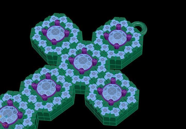New Style pendant cross with stones diamond 3D print model 3D print model_24