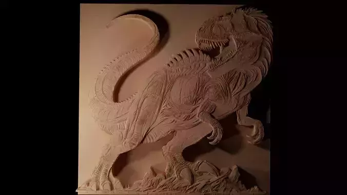 Megalosaurus CNC 3d Print High Relief Sand Casting