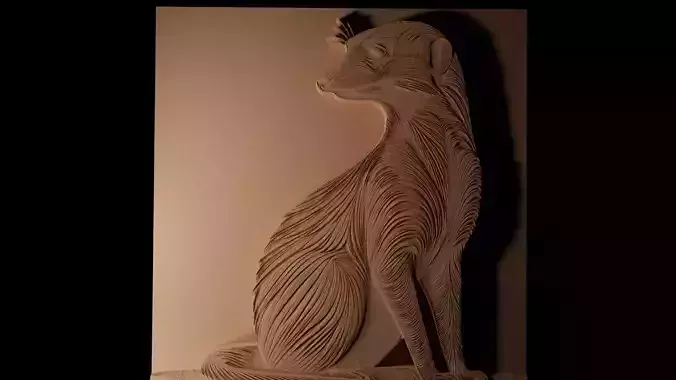 Meerkat CNC 3d Print High Relief Sand Casting 3D print model