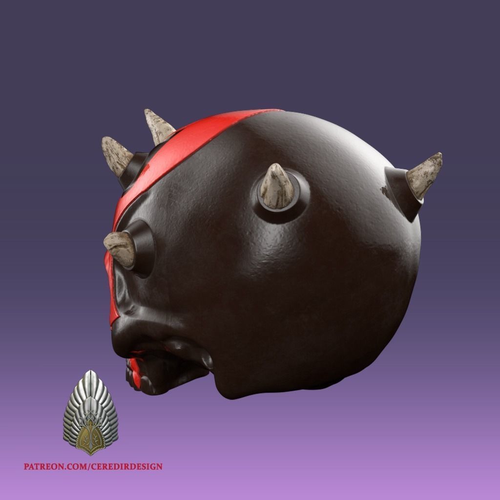 Darth Maul Skull 3d digital download with bambu files 3D print model_3