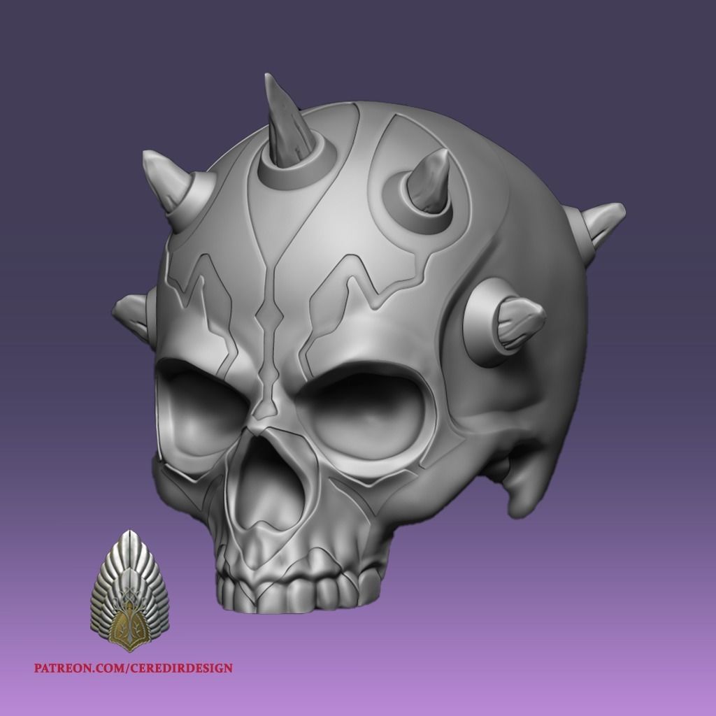 Darth Maul Skull 3d digital download with bambu files 3D print model_4