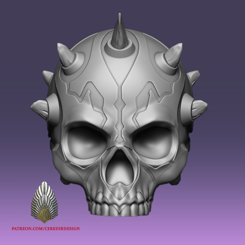 Darth Maul Skull 3d digital download with bambu files 3D print model_5