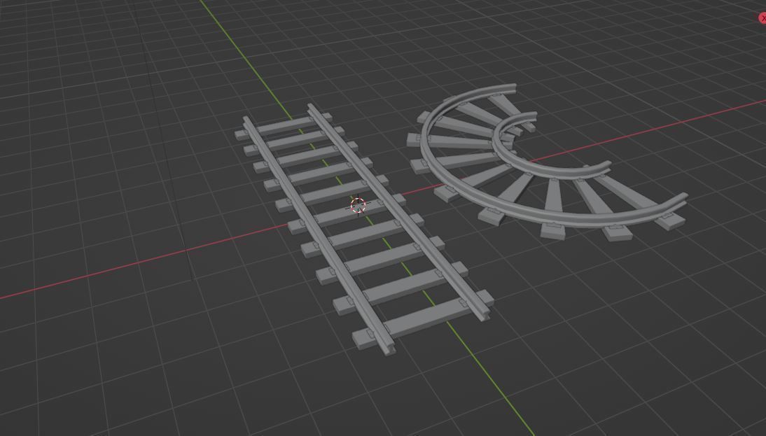 Railway track 3D model_7