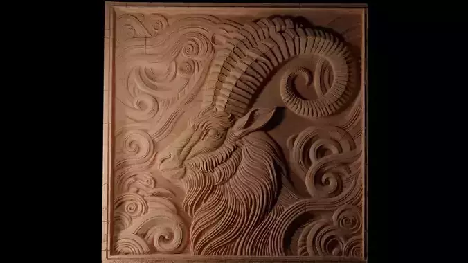 Markhor CNC 3d Print High Relief Sand Casting