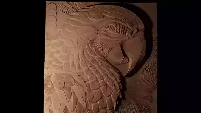 Macaw CNC 3d Print High Relief Sand Casting