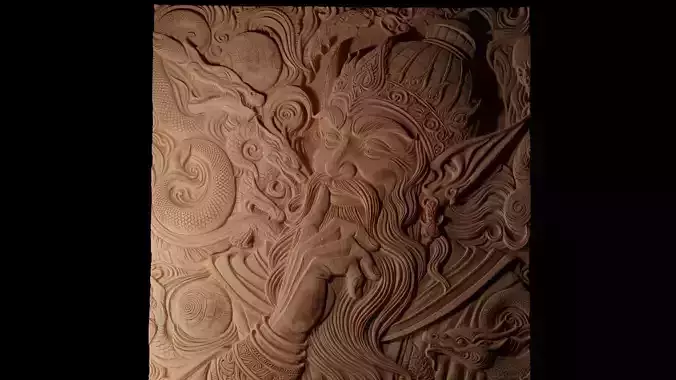 Loki CNC 3d Print High Relief Sand Casting 3D print model