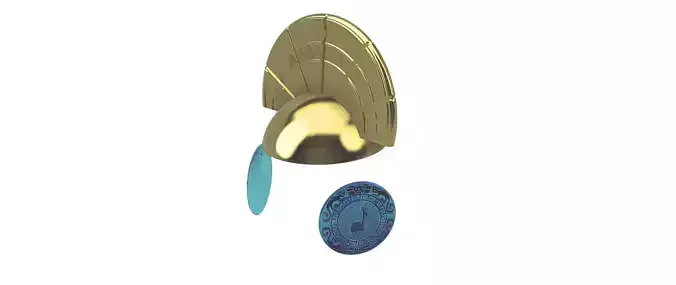 Kuzco crown and earrings 3D print model