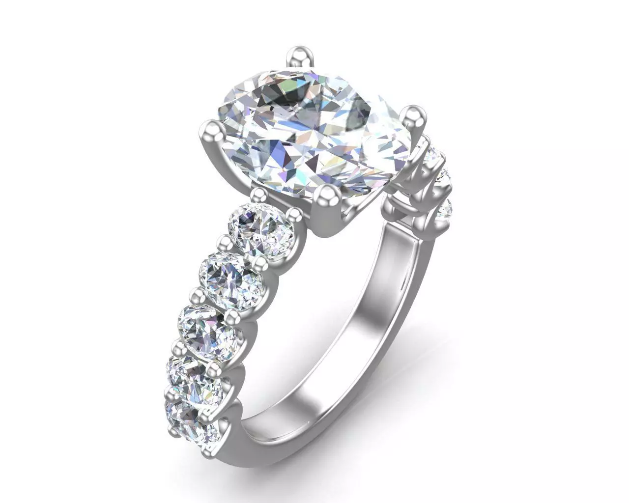 Eternity Oval Ring 3D print model