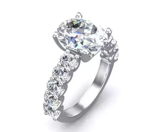 Eternity Oval Ring 3D print model
