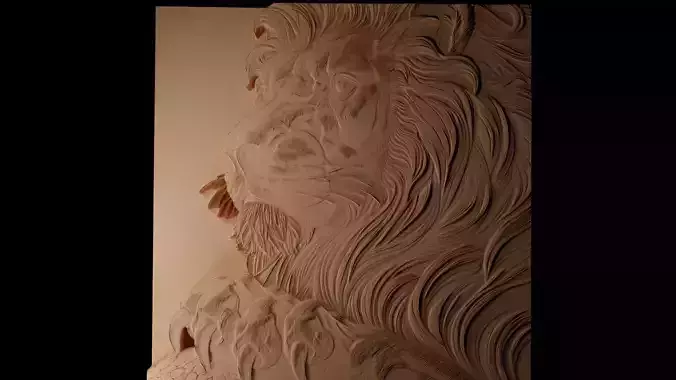 Lion CNC 3d Print High Relief Sand Casting
