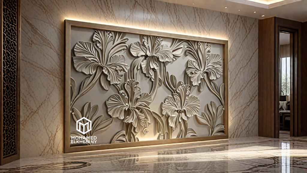 Modern Wall Panel Relief for CNC and 3D Printing 12 3D print model_1