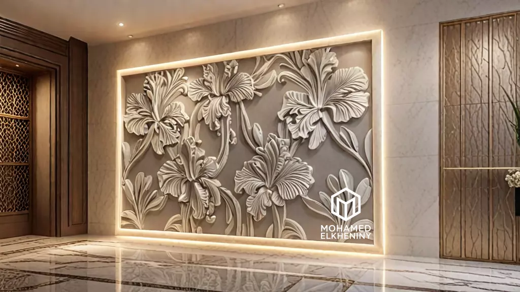 Modern Wall Panel Relief for CNC and 3D Printing 12 3D print model_0