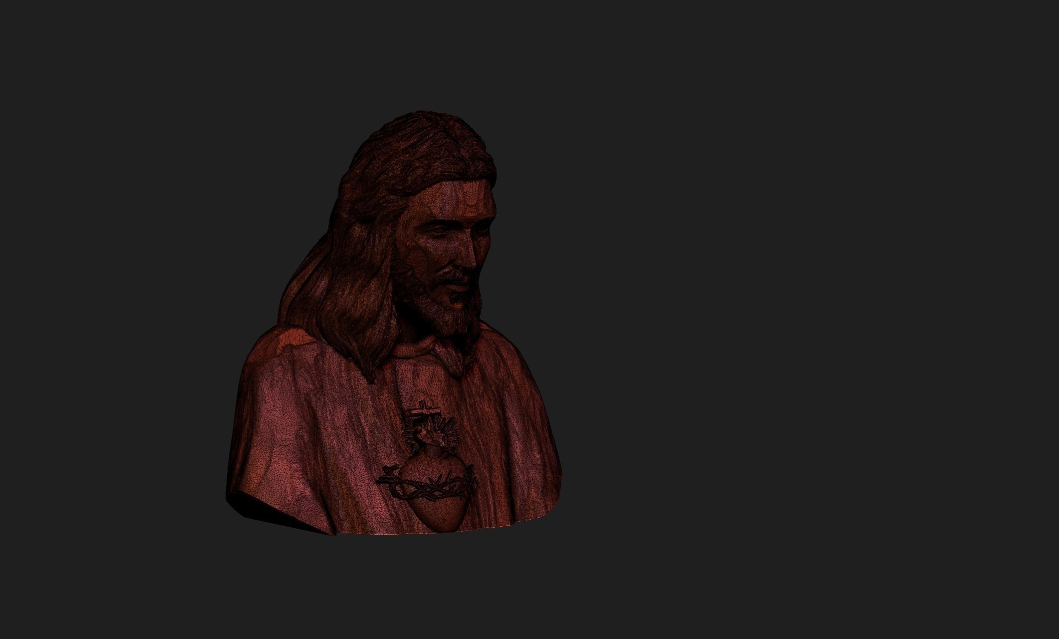 Jesus with a Sacred Heart 3D print model_7