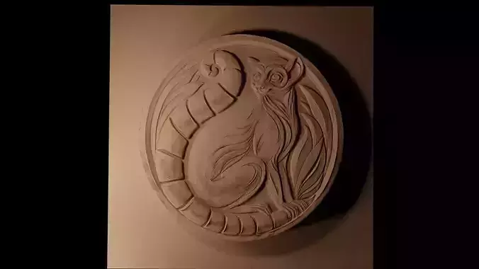 Lemur CNC 3d Print High Relief Sand Casting