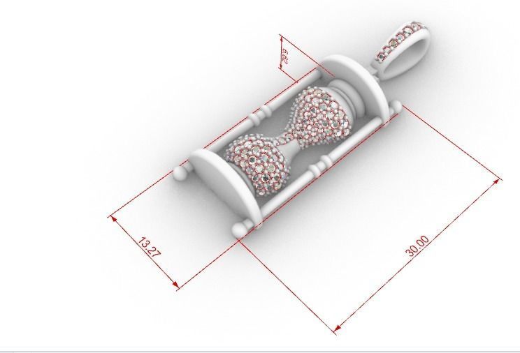 HOURGLASS PENDANT 3D PRINT MODEL 3D print model_5
