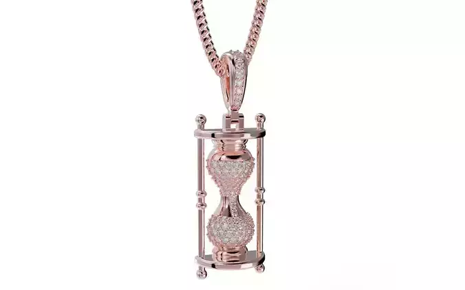 HOURGLASS PENDANT 3D PRINT MODEL