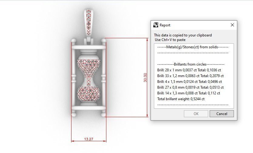 HOURGLASS PENDANT 3D PRINT MODEL 3D print model_3
