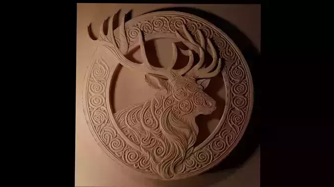 Irish Elk CNC 3d Print High Relief Sand Casting