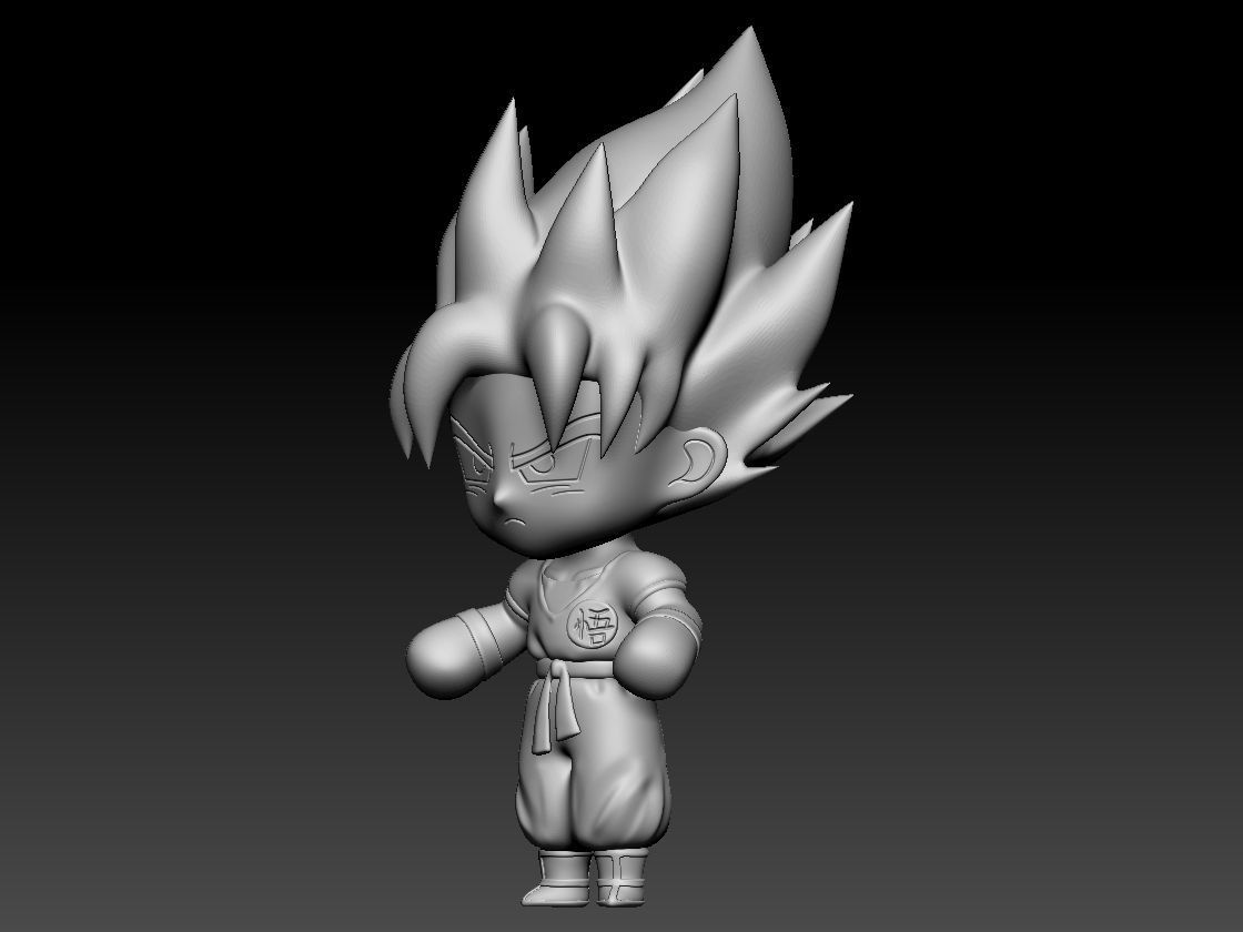 goku chibi pack 3D print model_11