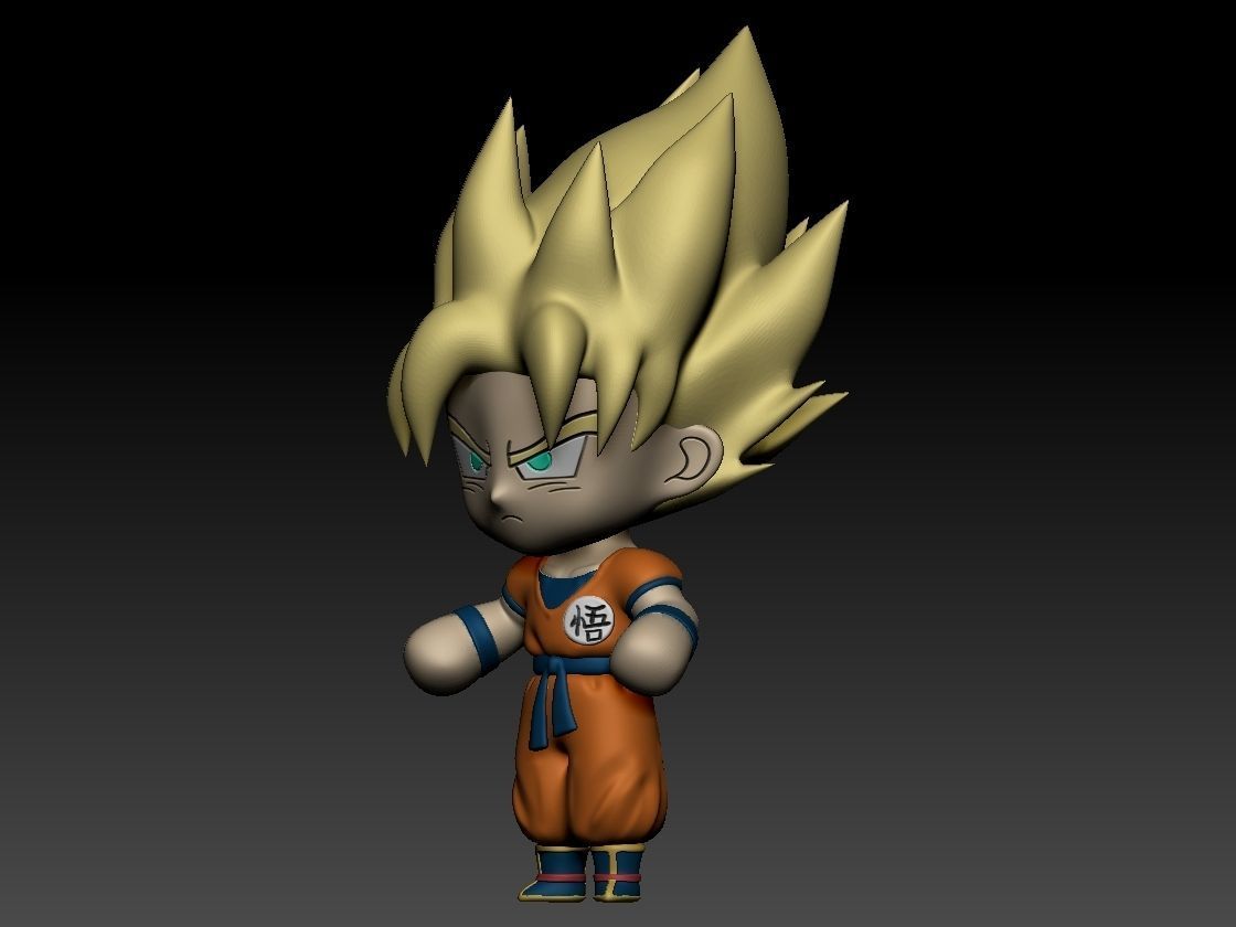 goku chibi pack 3D print model_8