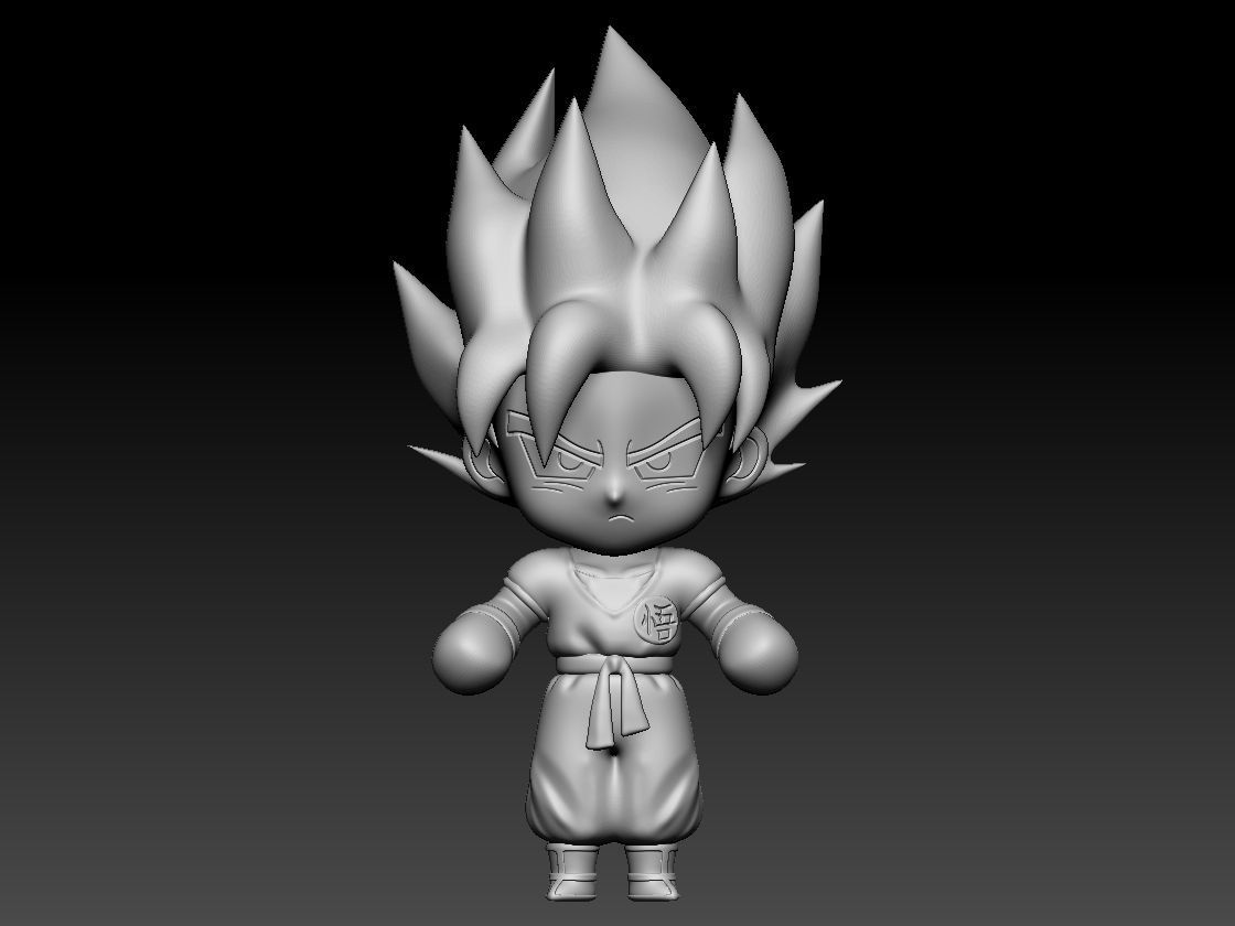 goku chibi pack 3D print model_5