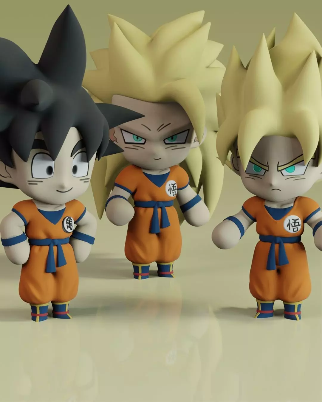 goku chibi pack 3D print model_0